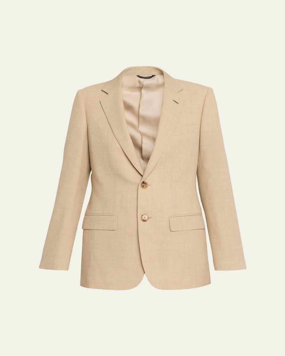 International Virgin Wool Single-Breasted Blazer